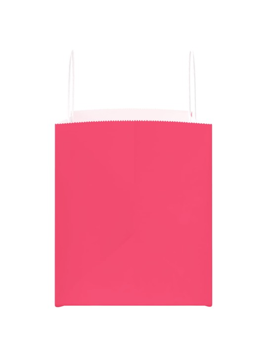 Paperikassit 50 kpl kahvoilla pinkki 32x22x24 cm