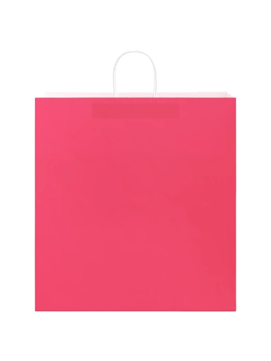 Paperikassit 50 kpl kahvoilla pinkki 45x17x48 cm