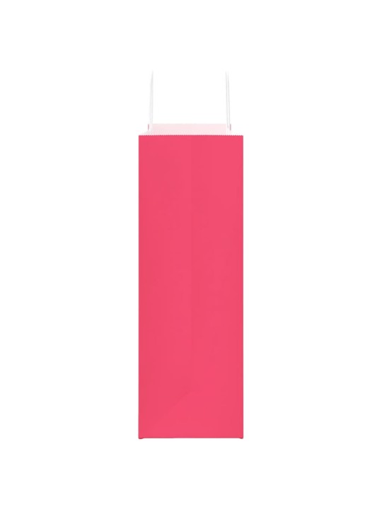 Paperikassit 50 kpl kahvoilla pinkki 45x17x48 cm