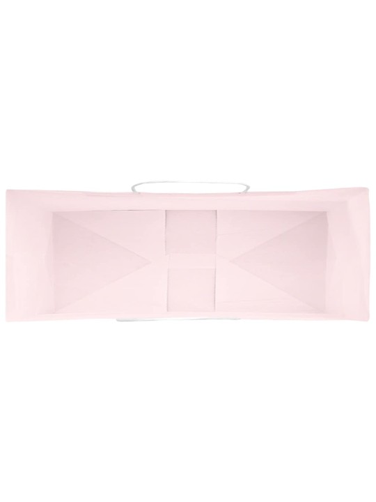 Paperikassit 50 kpl kahvoilla pinkki 45x17x48 cm