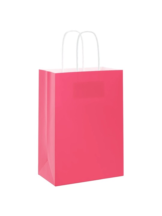 Paperikassit 250 kpl kahvoilla pinkki 15x8x21 cm