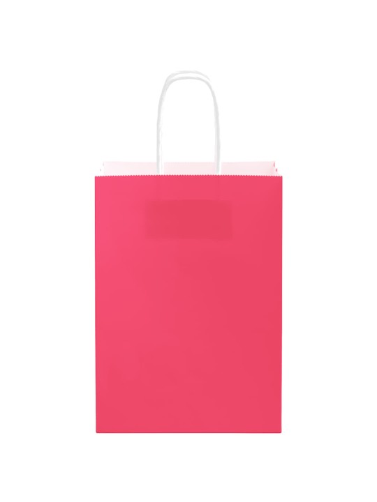 Paperikassit 250 kpl kahvoilla pinkki 15x8x21 cm