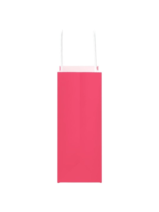 Paperikassit 250 kpl kahvoilla pinkki 15x8x21 cm