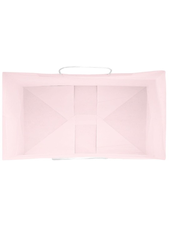 Paperikassit 250 kpl kahvoilla pinkki 15x8x21 cm