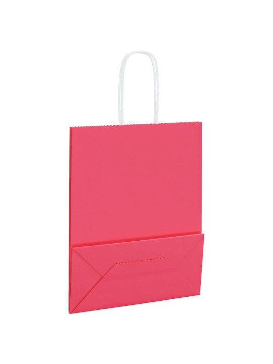 Paperikassit 250 kpl kahvoilla pinkki 18x8x22 cm