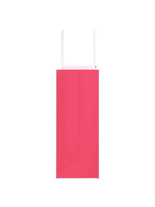 Paperikassit 250 kpl kahvoilla pinkki 21x11x28 cm