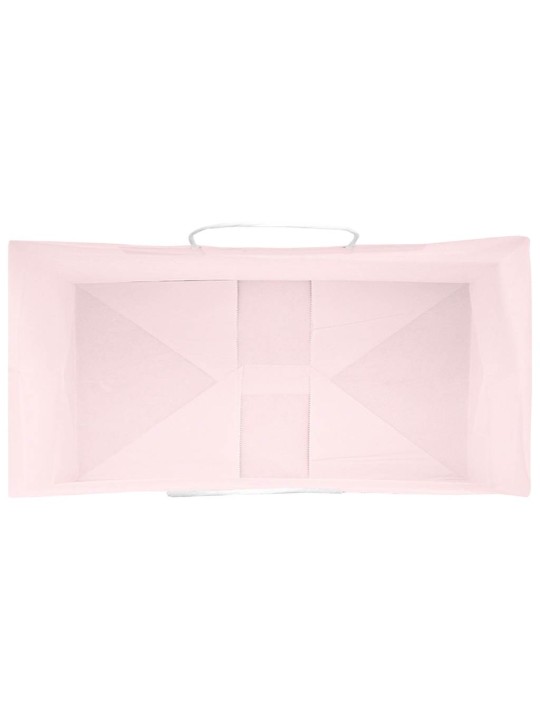Paperikassit 250 kpl kahvoilla pinkki 21x11x28 cm
