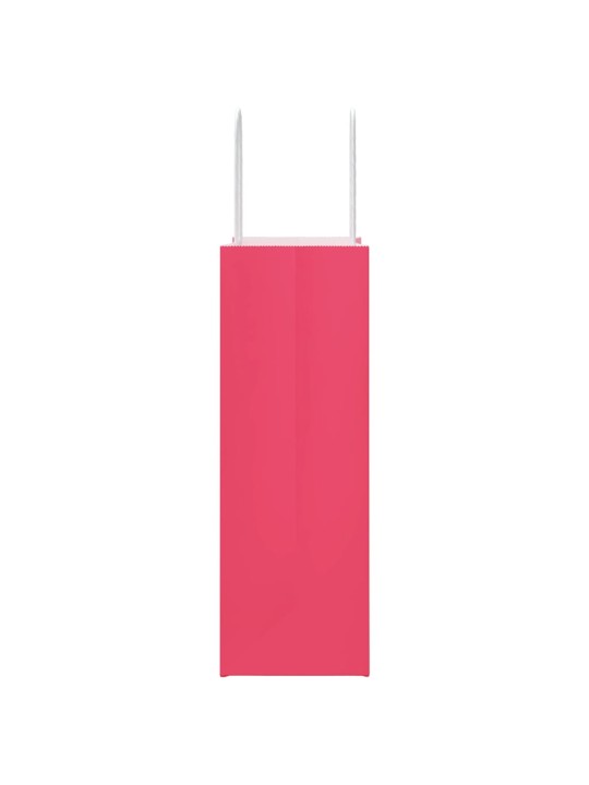 Paperikassit 250 kpl kahvoilla pinkki 21x11x31 cm