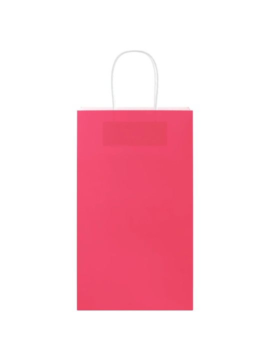 Paperikassit 250 kpl kahvoilla pinkki 21x11x36 cm