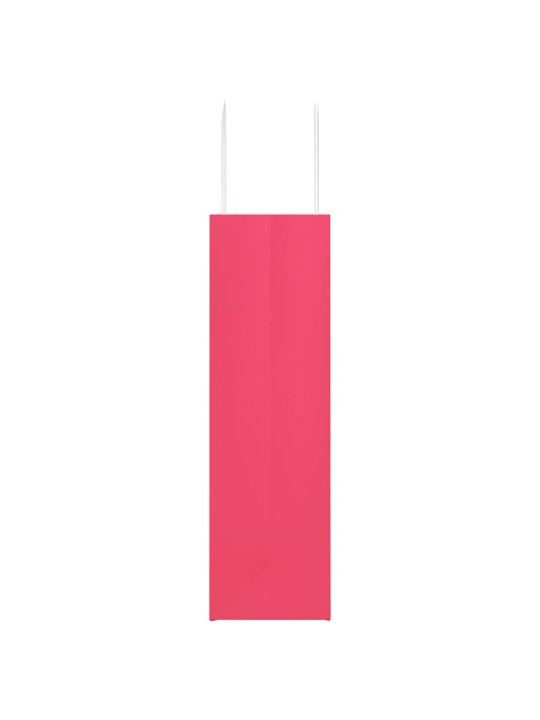 Paperikassit 250 kpl kahvoilla pinkki 21x11x36 cm