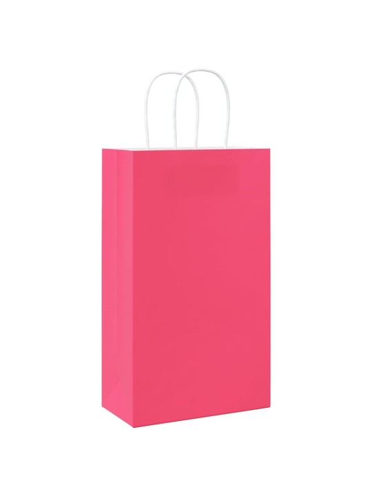 Paperikassit 250 kpl kahvoilla pinkki 21x11x36 cm