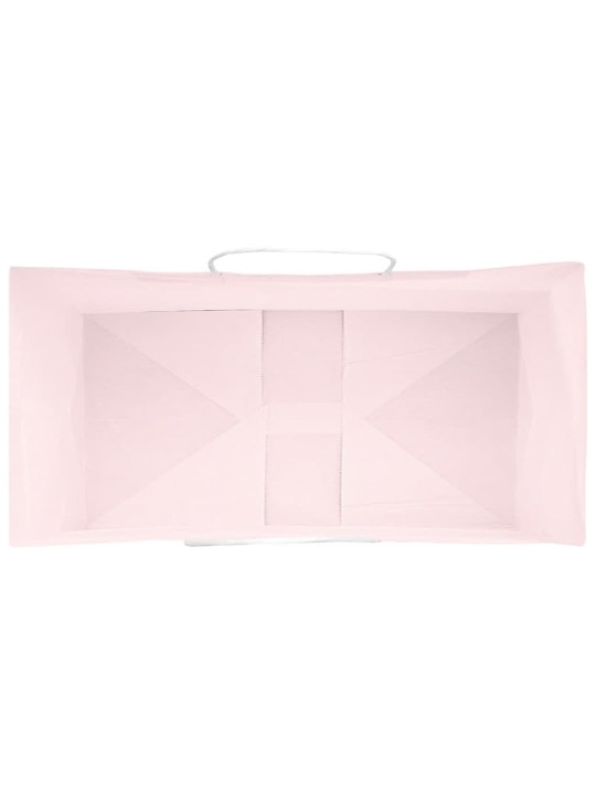 Paperikassit 250 kpl kahvoilla pinkki 21x11x36 cm