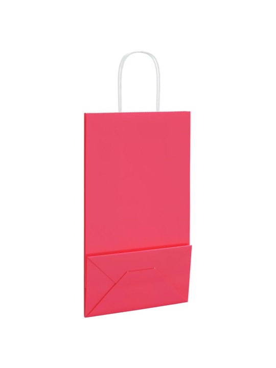 Paperikassit 250 kpl kahvoilla pinkki 21x11x36 cm