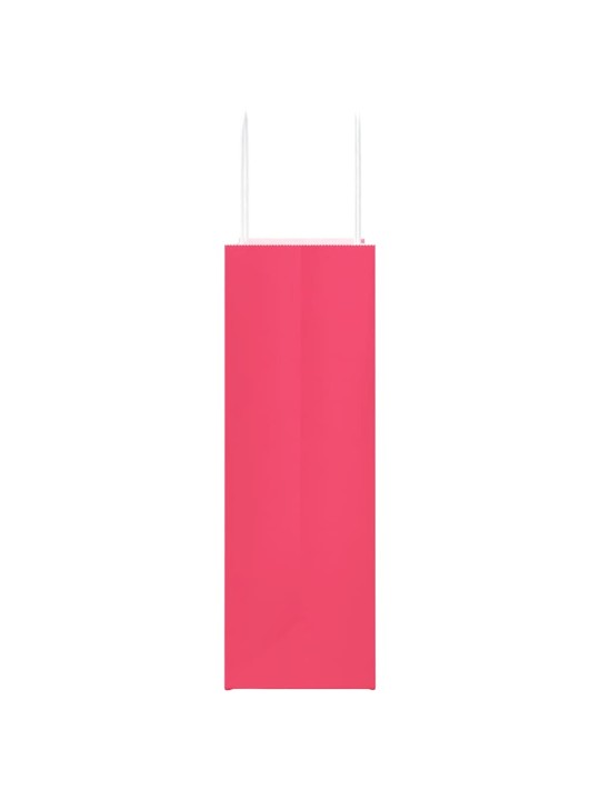 Paperikassit 250 kpl kahvoilla pinkki 26x12x35 cm