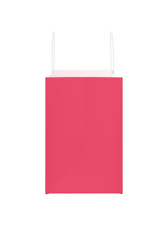 Paperikassit 250 kpl kahvoilla pinkki 26x17x25 cm