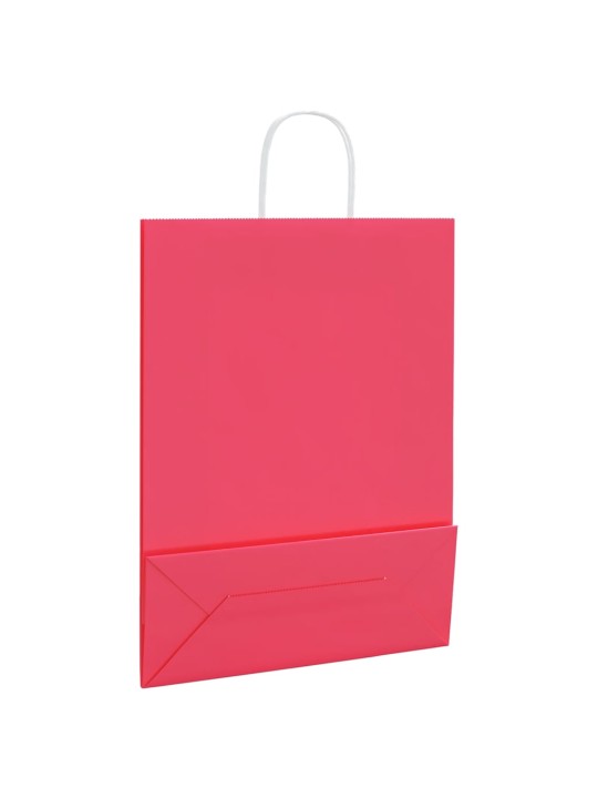 Paperikassit 250 kpl kahvoilla pinkki 32x12x42 cm