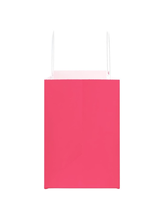 Paperikassit 250 kpl kahvoilla pinkki 32x17x25 cm