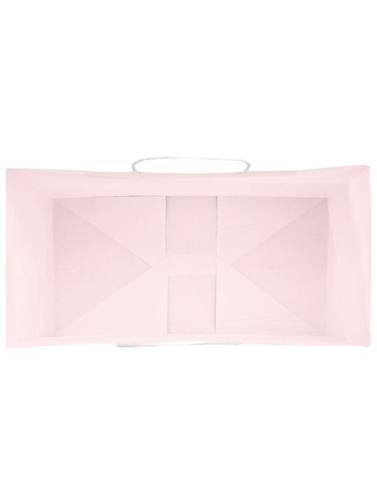 Paperikassit 250 kpl kahvoilla pinkki 32x17x25 cm