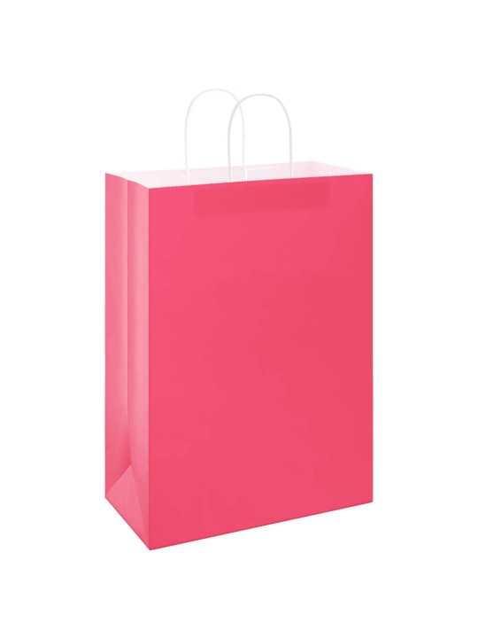 Paperikassit 250 kpl kahvoilla pinkki 32x17x44 cm