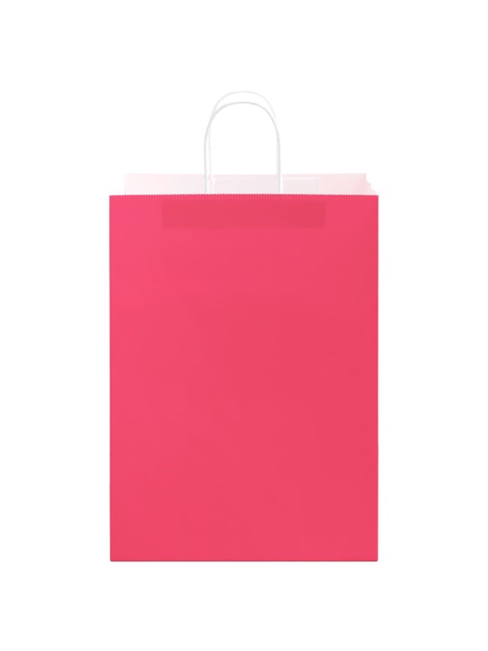Paperikassit 250 kpl kahvoilla pinkki 32x17x44 cm