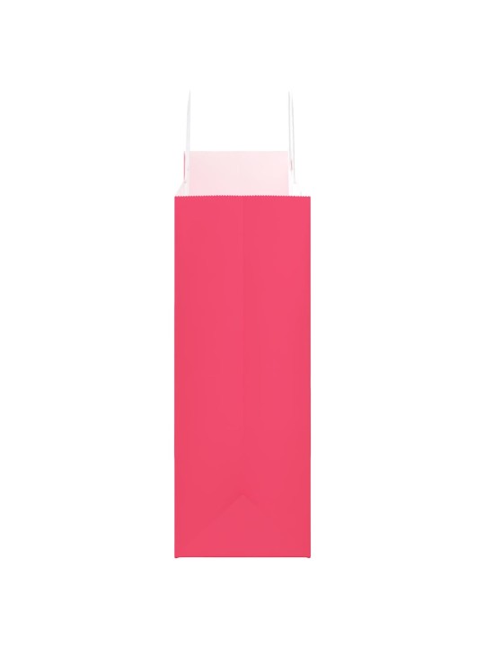 Paperikassit 250 kpl kahvoilla pinkki 32x17x44 cm