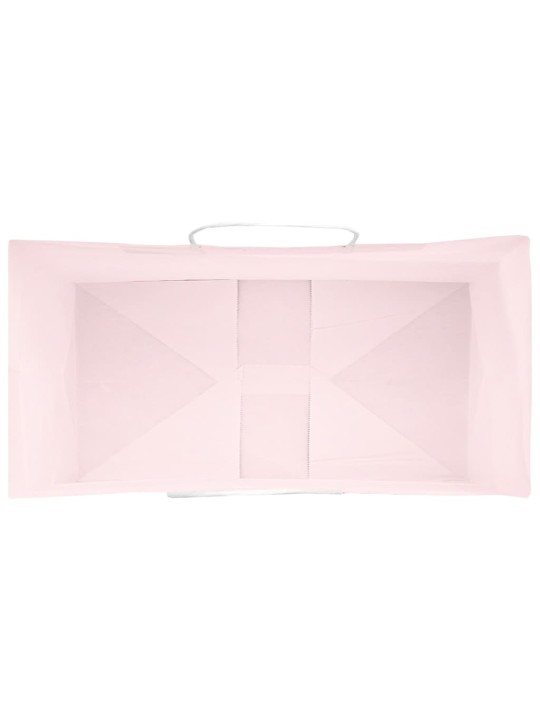 Paperikassit 250 kpl kahvoilla pinkki 32x17x44 cm