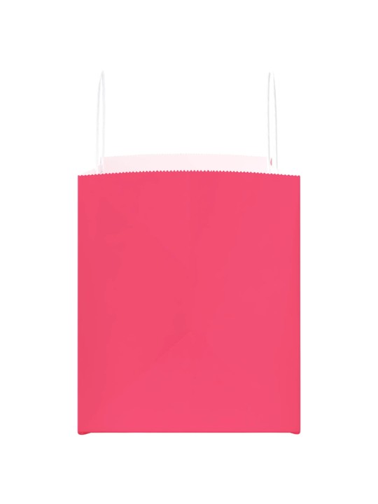 Paperikassit 250 kpl kahvoilla pinkki 32x22x24 cm