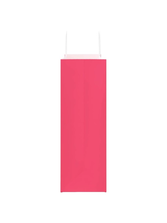 Paperikassit 250 kpl kahvoilla pinkki 45x17x48 cm
