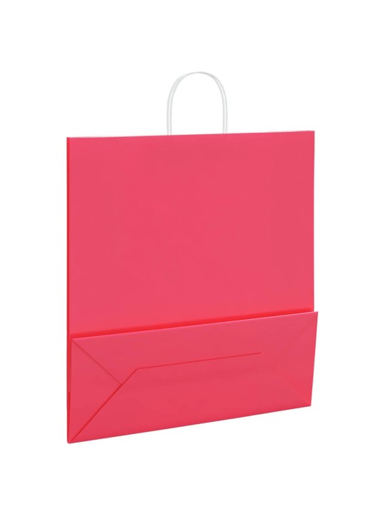 Paperikassit 250 kpl kahvoilla pinkki 45x17x48 cm