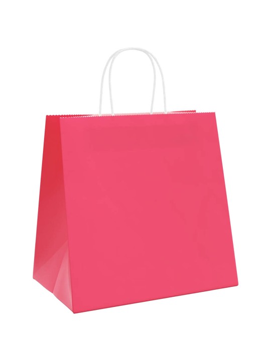 Paperikassit 250 kpl kahvoilla pinkki 54x15x49 cm