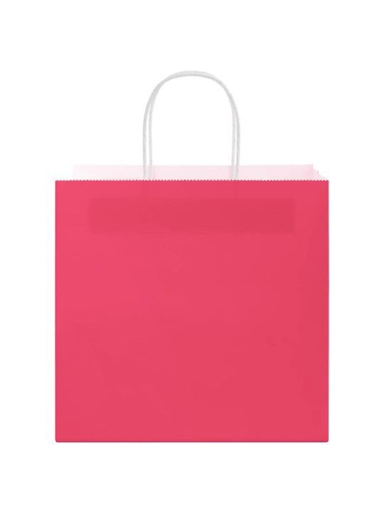 Paperikassit 250 kpl kahvoilla pinkki 54x15x49 cm