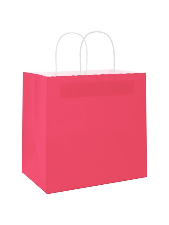 Paperikassit 250 kpl kahvoilla pinkki 54x15x49 cm