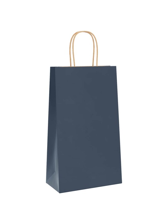 Paperikassit 50 kpl kahvoilla sininen 21x11x36 cm