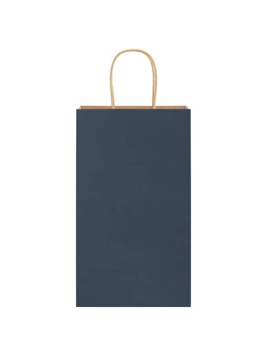 Paperikassit 50 kpl kahvoilla sininen 21x11x36 cm