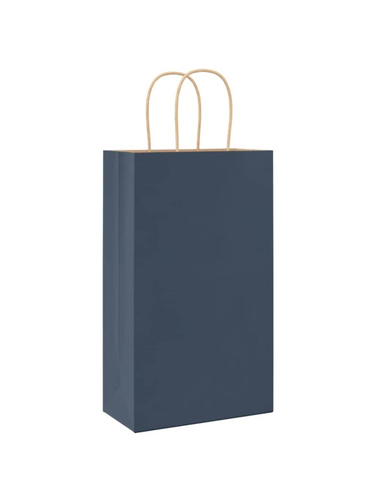 Paperikassit 50 kpl kahvoilla sininen 21x11x36 cm