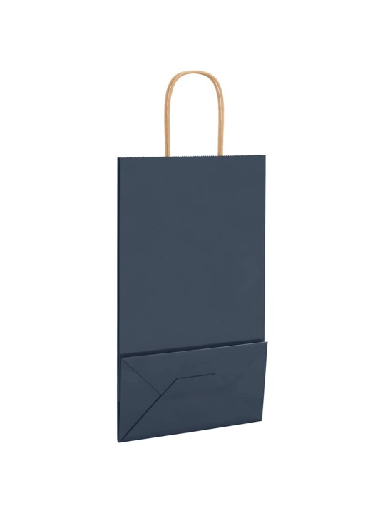 Paperikassit 50 kpl kahvoilla sininen 21x11x36 cm
