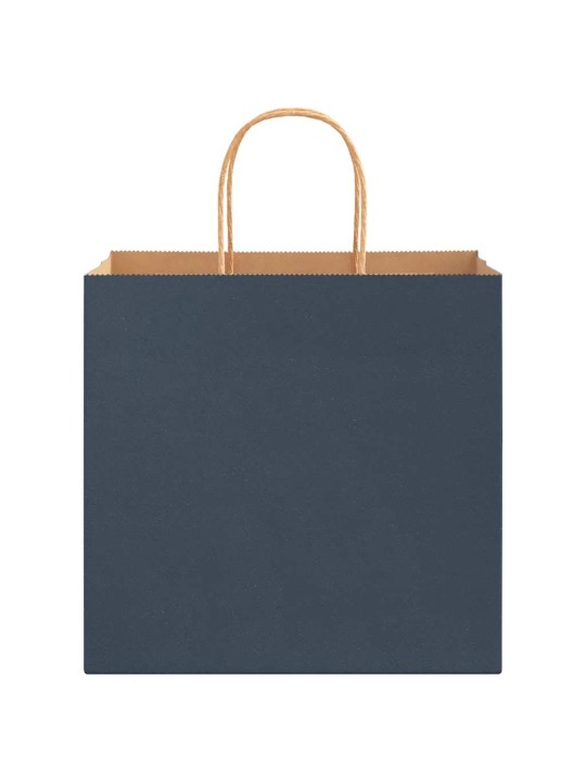 Paperikassit 50 kpl kahvoilla sininen 26x17x25 cm