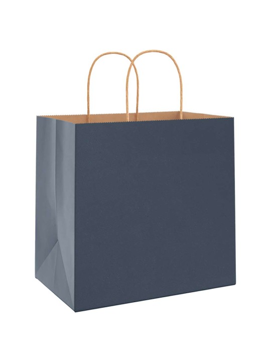 Paperikassit 50 kpl kahvoilla sininen 26x17x25 cm