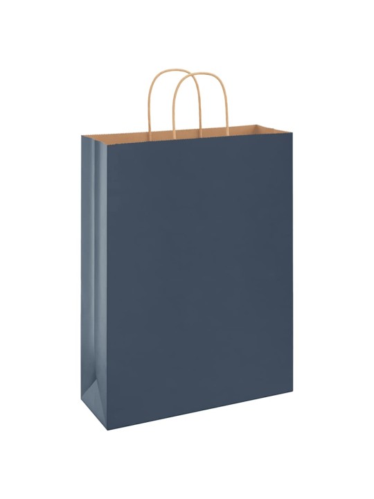 Paperikassit 50 kpl kahvoilla sininen 32x12x42 cm