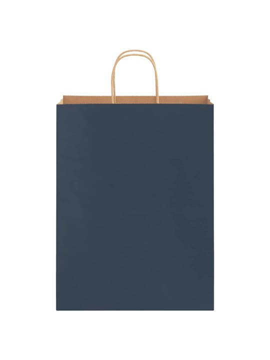Paperikassit 50 kpl kahvoilla sininen 32x12x42 cm