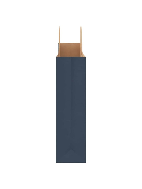 Paperikassit 50 kpl kahvoilla sininen 32x12x42 cm