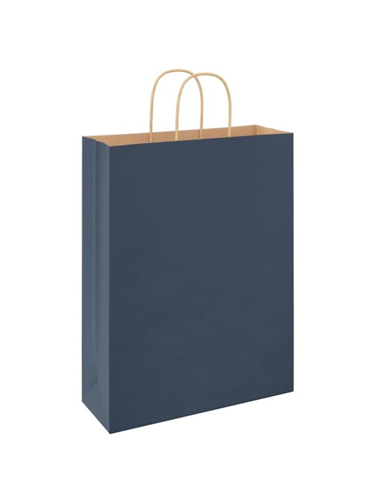 Paperikassit 50 kpl kahvoilla sininen 32x12x42 cm