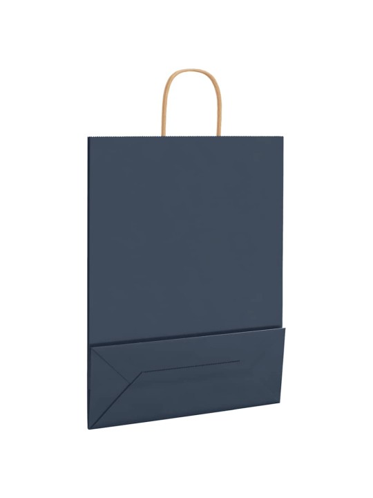 Paperikassit 50 kpl kahvoilla sininen 32x12x42 cm