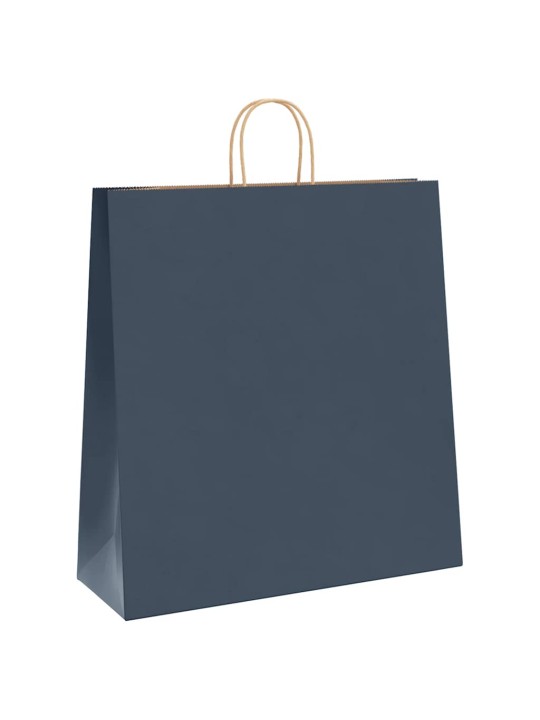 Paperikassit 50 kpl kahvoilla sininen 45x17x48 cm