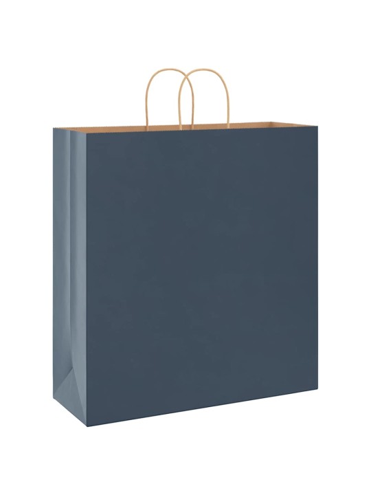 Paperikassit 50 kpl kahvoilla sininen 45x17x48 cm