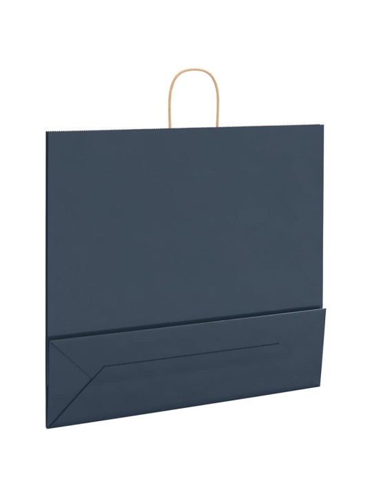 Paperikassit 50 kpl kahvoilla sininen 54x15x49 cm