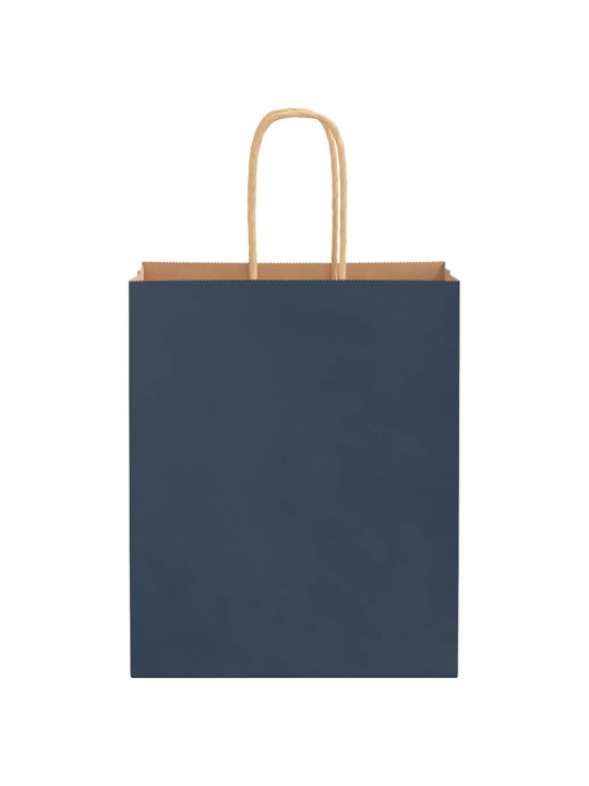 Paperikassit 250 kpl kahvoilla sininen 18x8x22 cm