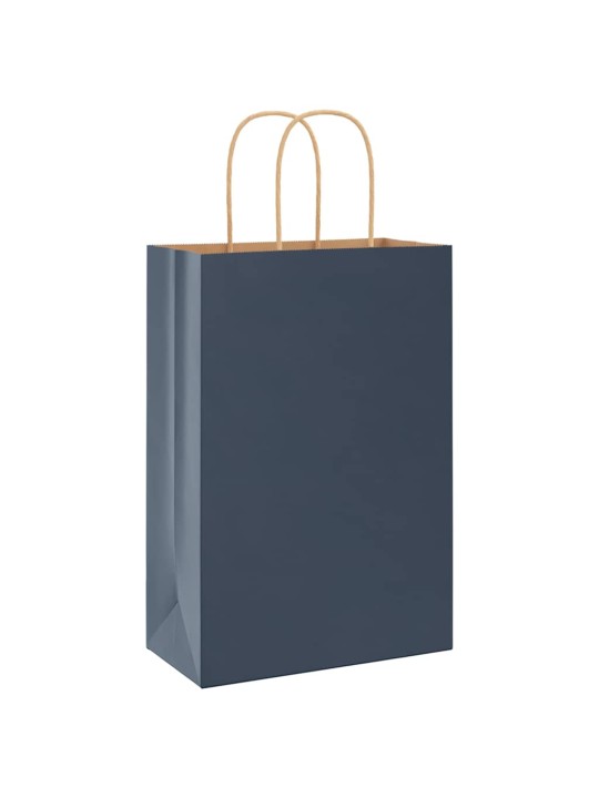 Paperikassit 250 kpl kahvoilla sininen 21x11x31 cm