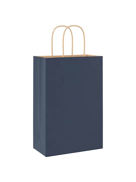 Paperikassit 250 kpl kahvoilla sininen 21x11x31 cm