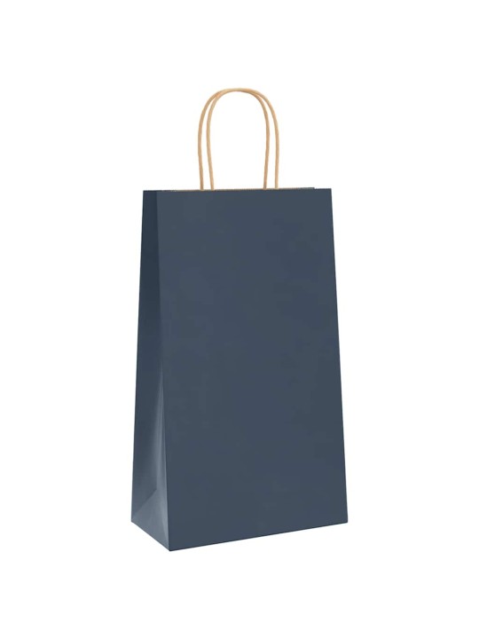 Paperikassit 250 kpl kahvoilla sininen 21x11x36 cm